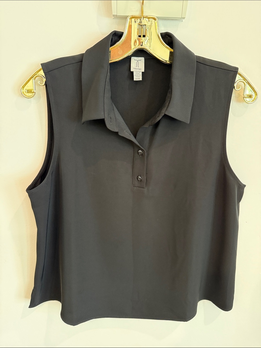 Tristan Cropped Shirt Collar Top